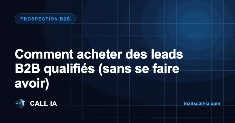Comment acheter des leads B2B qualifiés (sans se faire avoir)