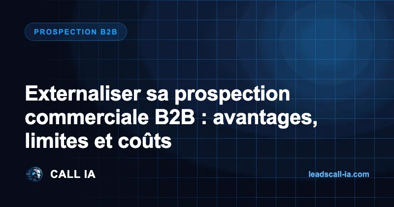 Externaliser sa prospection commerciale B2B : avantages, limites et coûts