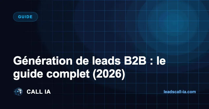 Génération de leads B2B : le guide complet (2026)
