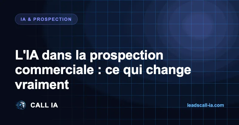 L'IA dans la prospection commerciale : ce qui change vraiment