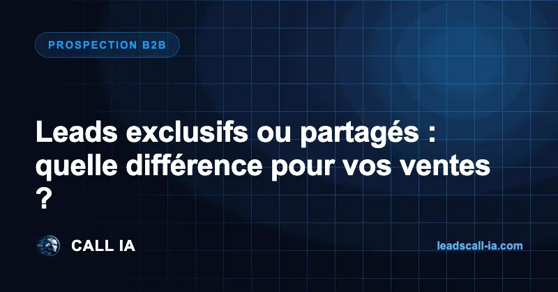 Leads exclusifs ou partagés : quelle différence pour vos ventes ?